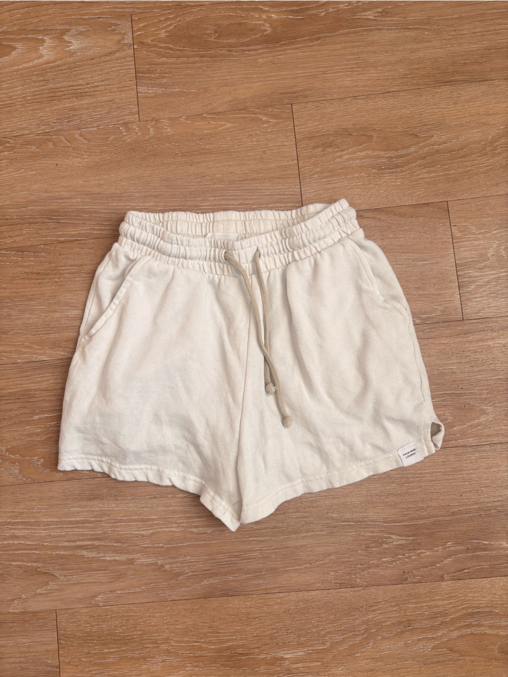 Double Zero Cream Drawstring Kids Shorts